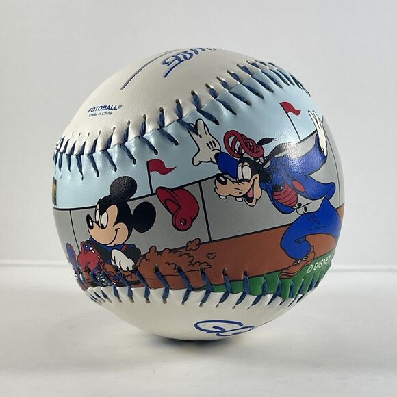 VTG Walt Disney World Fotoball Softball Signed Baseball In Glove Locker Protect - Picture 2 of 8